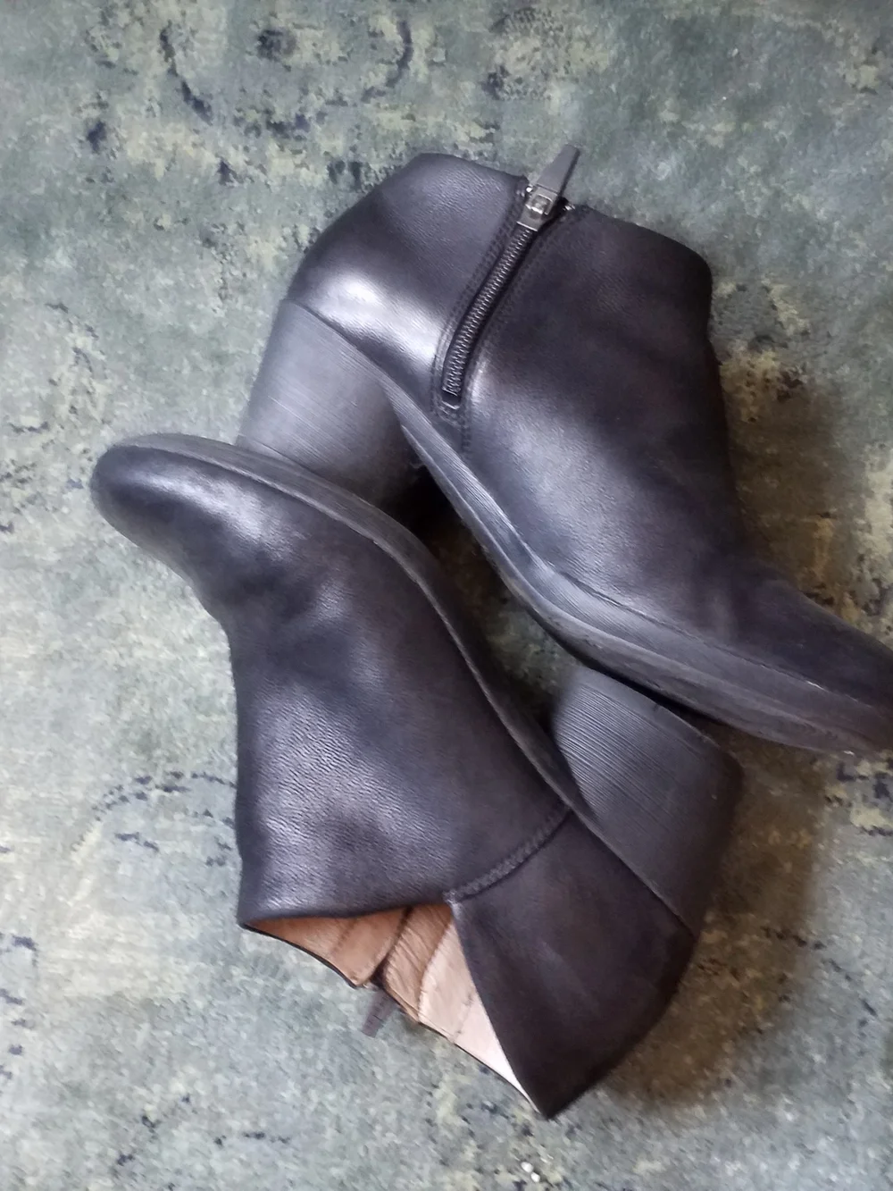 Dansko Black Leather Ankle Booties with Side Zip